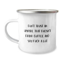 Load image into Gallery viewer, Umpire Gifts from Friends - Funny Umpire Valentine's Unique Camping Mug, 12 oz Stainless Steel Enamel Finish with Permanent Printing - Gifts for Umpire Men - Image 1
