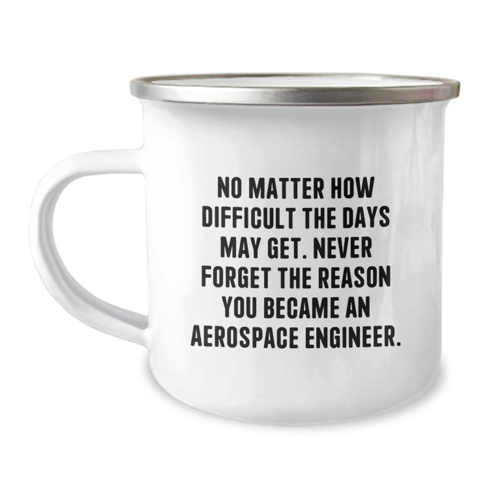 Aerospace Engineer Christmas Unique Gifts from Family - Inspirational Camping Mug for Men Women Friends Coworkers - Image 1