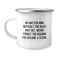 Load image into Gallery viewer, Funny Clerk Camping Mug Gifts for Men from Friends Unique Valentine's - Image 1