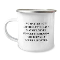 Load image into Gallery viewer, Funny Inspirational Court Reporter Gifts from Friends - Unique Christmas Unique Gifts for Court Reporters Camping Mug - Image 1
