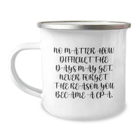 Load image into Gallery viewer, Funny Inspirational CPA Gifts for Men from Friends, Unique Christmas Unique Gifts, Funny Camping Mug with No Matter How Difficult The Days May Get. Never Forget The Reason You Became A CPA. - Image 1
