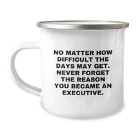 Load image into Gallery viewer, Funny Executive Camping Mug Gifts for Men, Women, Coworkers, Friends, Family - Valentine's Unique Gifts from Boss, Husband, Partner, Colleagues - Image 1