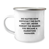 Load image into Gallery viewer, Marketing Manager Camping Mug, Funny Gift for Marketing Manager Friends, Valentine's Unique Gifts from Men to Women - Image 1