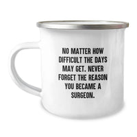 Load image into Gallery viewer, Funny Surgeon Gifts from Friends - Mother's Day Unique Gifts for Surgeon - Camping Mug with Inspirational Quote - Gifts for Men and Women - Image 1