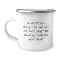 Load image into Gallery viewer, Underwriter Funny Gift, Inspirational Quote - Underwriter Mug, Camping Mug for Underwriter Friends at Christmas - Image 1
