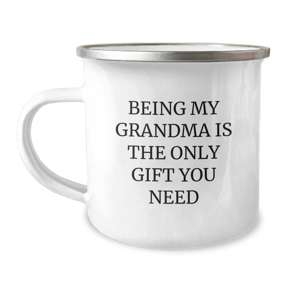 Grandma Camping Mug, Being My Grandma Is The Only Gift You Need, Funny Grandmother Gift from Family, Unique Christmas Unique Gifts for Grandma, Grandma Gifts for Women - Image 1