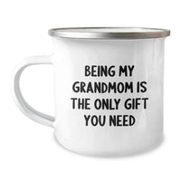 Load image into Gallery viewer, Gifts from Family - &#39;Being My Grandmom Is The Only Gift You Need&#39; Funny Camping Mug for Grandmom, Unique Christmas Unique Gifts for Grandmom, Personalized Camping Mug - Image 1
