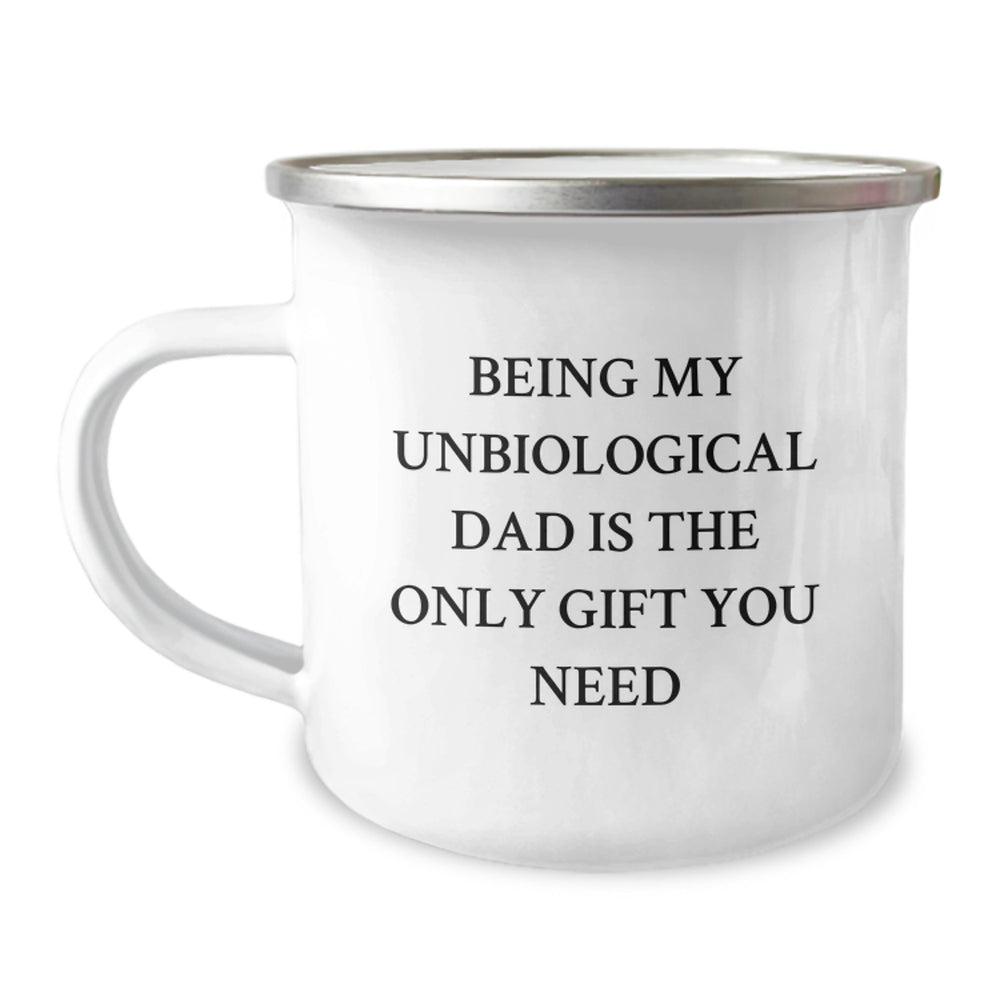 Funny Unbiological Dad Gifts from Men, Women, Friends, Family - Camping Mug for Unbiological Dad - Unique Christmas Unique Gifts for Unbiological Dad - Image 1