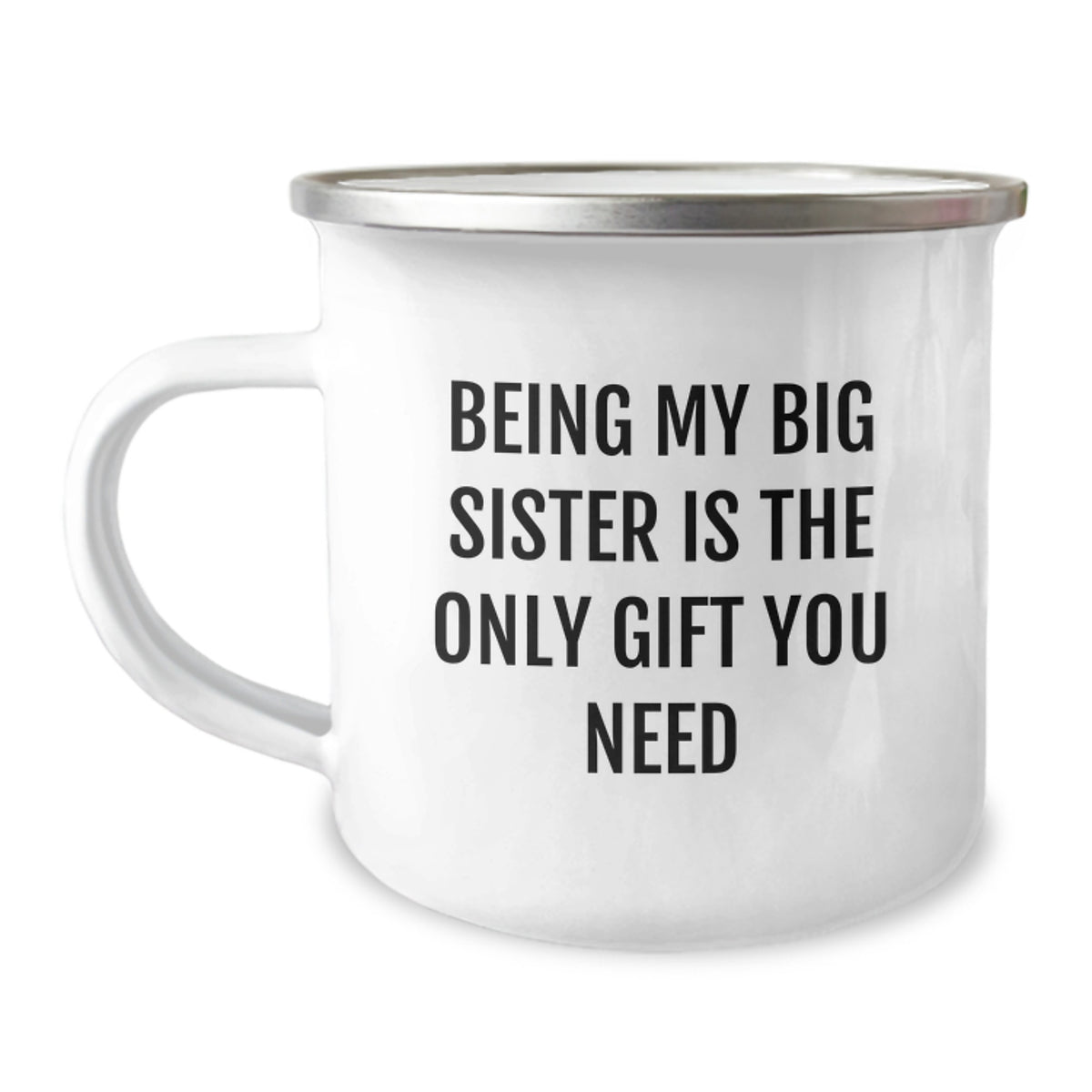 Funny Big Sister Gifts from Family, Being My Big Sister Camping Mug, Christmas Unique Gifts for Her - Image 1