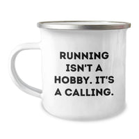 Load image into Gallery viewer, Funny Running Quotes Gifts for Running Lovers from the Family on Valentine's Unique Running Mugs - 'Running Isn't A Hobby. It's A Calling.' - Image 1