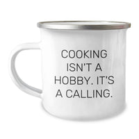 Load image into Gallery viewer, Funny Cooking Gifts for Women - Gifts from Husband, Daughter or Son - Inspirational Camping Mug for Mom's Special Day - Cooking Isn't A Hobby Quote - Image 1