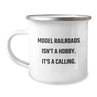 Load image into Gallery viewer, Model Railroads Enthusiast Camping Mug Gifts from Friends for Birthday - Image 1