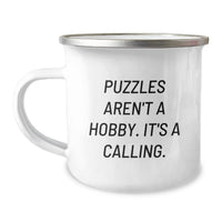 Load image into Gallery viewer, Puzzles Aren't A Hobby Funny Gift for Puzzle Lovers, Camping Mug, Mother's Day Unique Gifts from Family - Image 1
