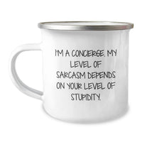 Load image into Gallery viewer, Funny Concierge Camping Mug Gifts for Men or Women - Christmas Unique Gifts from Friends or Family - 'I'm A Concierge' - Image 1
