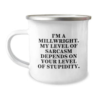 Load image into Gallery viewer, Funny Millwright Birthday Unique Gift Ideas for Men, Unique Camping Mug from Friends, Sarcasm Quotes - Image 1