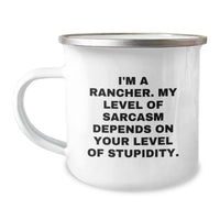 Load image into Gallery viewer, Funny Rancher Christmas Unique Gifts for Men - I&#39;m A Rancher Gifts from Family, Friends, Coworkers - Camping Mug for Ranchers, Outdoor Enthusiasts - Image 1
