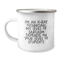 Load image into Gallery viewer, Funny X-Ray Technician Gifts for Men - Christmas Unique Mugs from Friends - &#39;I&#39;m An X-ray Technician. My Level Of Sarcasm Depends On Your Level Of Stupidity.&#39; - Image 1
