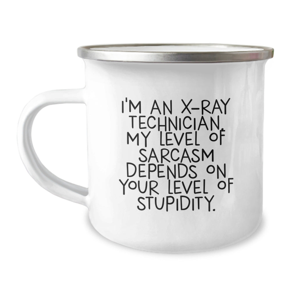 Funny X-Ray Technician Gifts for Men - Christmas Unique Mugs from Friends - 'I'm An X-ray Technician. My Level Of Sarcasm Depends On Your Level Of Stupidity.' - Image 1