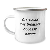 Load image into Gallery viewer, Funny Artist Gifts from Men - Officially The World's Coolest Artist - Unique Camping Mug for Father's Day Unique Gifts - Image 1