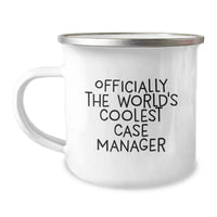 Load image into Gallery viewer, Funny Case Manager Gifts for Birthday, Officially The World's Coolest Case Manager Camping Mug for Men, Women, Coworkers, Family, Friends - Image 1