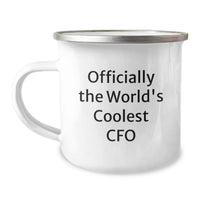 Load image into Gallery viewer, Funny Gifts for CFO Friends, Birthday Unique Gifts from Boss, 'Officially The World's Coolest Cfo' Camping Mug - Image 1