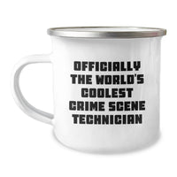 Load image into Gallery viewer, Funny Crime Scene Technician Camping Mug Gifts for Men, Officially The World's Coolest Crime Scene Technician, Birthday Unique Gift from Family - Image 1