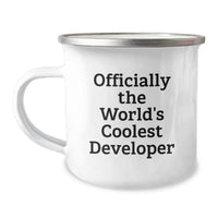 Load image into Gallery viewer, Developer Gifts from Friends for Dad - Officially The World's Coolest 'Developer' Camping Mug, Perfect for Mother's Day Unique Gifts - Image 1