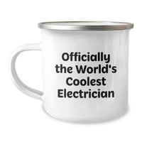 Load image into Gallery viewer, Funny Electrician Gifts for Men Women - Officially The World's Coolest Electrician, Camping Mug for Electricians - Image 1