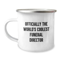 Load image into Gallery viewer, Funeral Director Gifts for Men - 'Officially The World's Coolest Funeral Director' Camping Mug, Birthday Unique Gifts from Family - Image 1