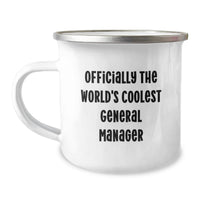 Load image into Gallery viewer, Funny Gifts from Men for General Manager - Officially The World's Coolest General Manager Camping Mug - Image 1
