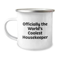 Load image into Gallery viewer, Funny Housekeeper Gifts, Officially The World's Coolest Housekeeper, Camping Mug for Dad on Father's Day Unique Gifts - Image 1