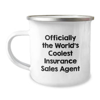 Load image into Gallery viewer, Unique Insurance Sales Agent Gifts Funny Camping Mug for Birthday 'Officially The World's Coolest Insurance Sales Agent' - Gifts from Men to Women, Friends, Coworkers, Family - Image 1