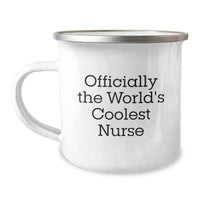 Load image into Gallery viewer, Funny Nurse Gifts from Family for Dad This Father's Day Camping Mug - Officially The World's Coolest Nurse - Image 1