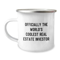 Load image into Gallery viewer, Gifts from Family for Real Estate Investor Mom, Funny Real Estate Investor Quote, Camping Mug for Mother's Day, Officially The World's Coolest Real Estate Investor - Image 1