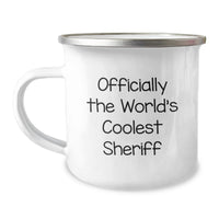Load image into Gallery viewer, Funny Sheriff Gifts for Men - Officially The World's Coolest Sheriff, Funny Camping Mug for Sheriff Lover - Gifts from Men to Sheriff, Camping Coffee Mug for Mother's Day Unique Gifts - Image 1