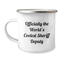 Load image into Gallery viewer, Funny Sheriff Deputy Gifts for Men - 'Officially The World's Coolest' Birthday Unique Gifts from Friends to Sheriff Deputy Lover - Image 1