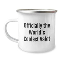 Load image into Gallery viewer, Funny Valet Gifts from Men, Officially World's Coolest Valet Birthday Unique Gifts for Valet Men Camping Mug - Image 1
