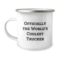 Load image into Gallery viewer, Trucker Gifts for Him, Funny Camping Mug - Officially The World's Coolest Trucker Birthday Unique Gifts from Friends - Image 1