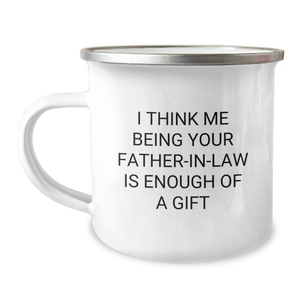 Funny Father-in-law Gifts from Men, Humorous Camping Mug for Father-in-law, Unique Christmas Unique Gifts for Father-in-law - Image 1