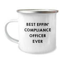 Load image into Gallery viewer, Funny Compliance Officer Gifts, Best Effin' Compliance Officer Ever Mugs, Valentine's Unique Gifts for Compliance Officer Men, Camping Mugs for Compliance Officer Friends - Image 1