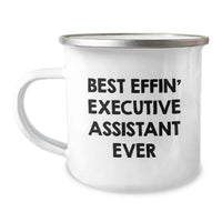 Load image into Gallery viewer, Funny Executive Assistant Gifts for Friends, Camping Mug Best Effin' Ever, Unique Christmas Unique Gifts from Family - Image 1