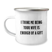 Load image into Gallery viewer, Funny Wife Camping Mug Gifts from Husband, Christmas Unique Wife Gifts for Wife, Wife Camping Mug Quote - Image 1
