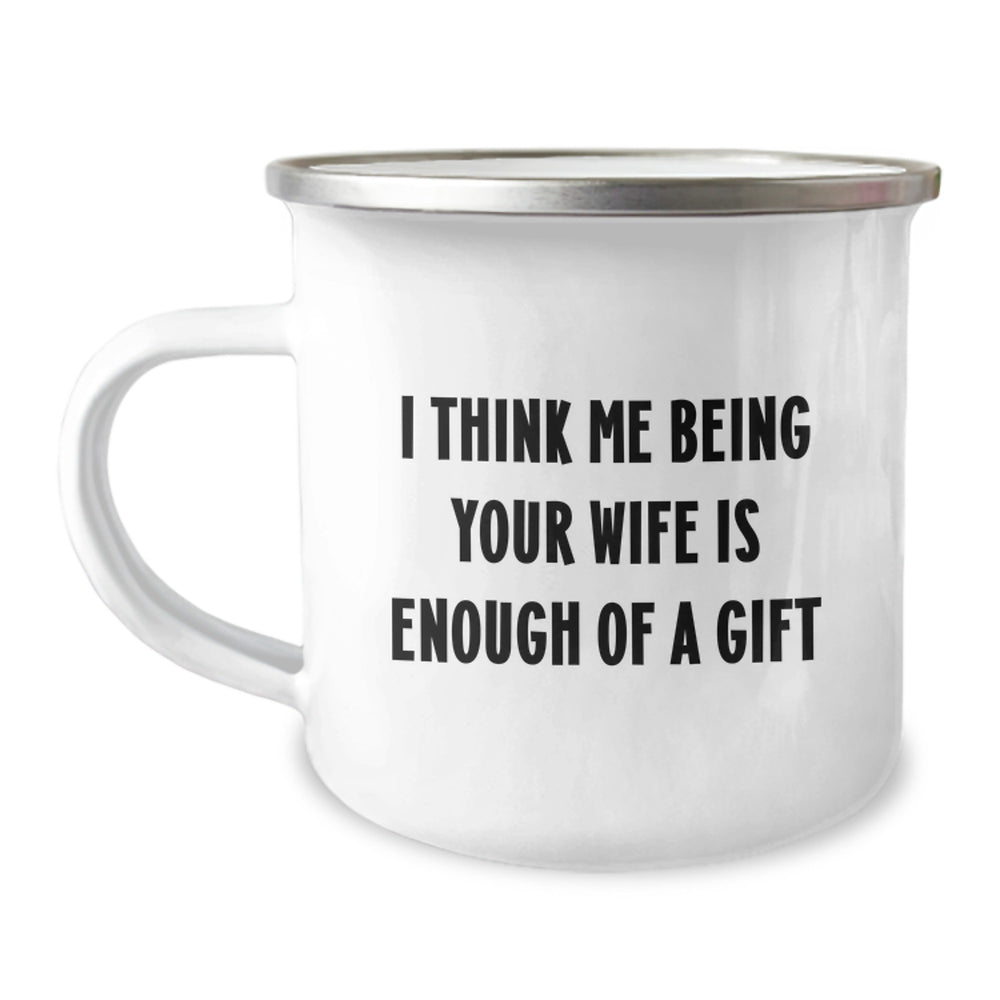 Funny Wife Camping Mug Gifts from Husband, Christmas Unique Wife Gifts for Wife, Wife Camping Mug Quote - Image 1