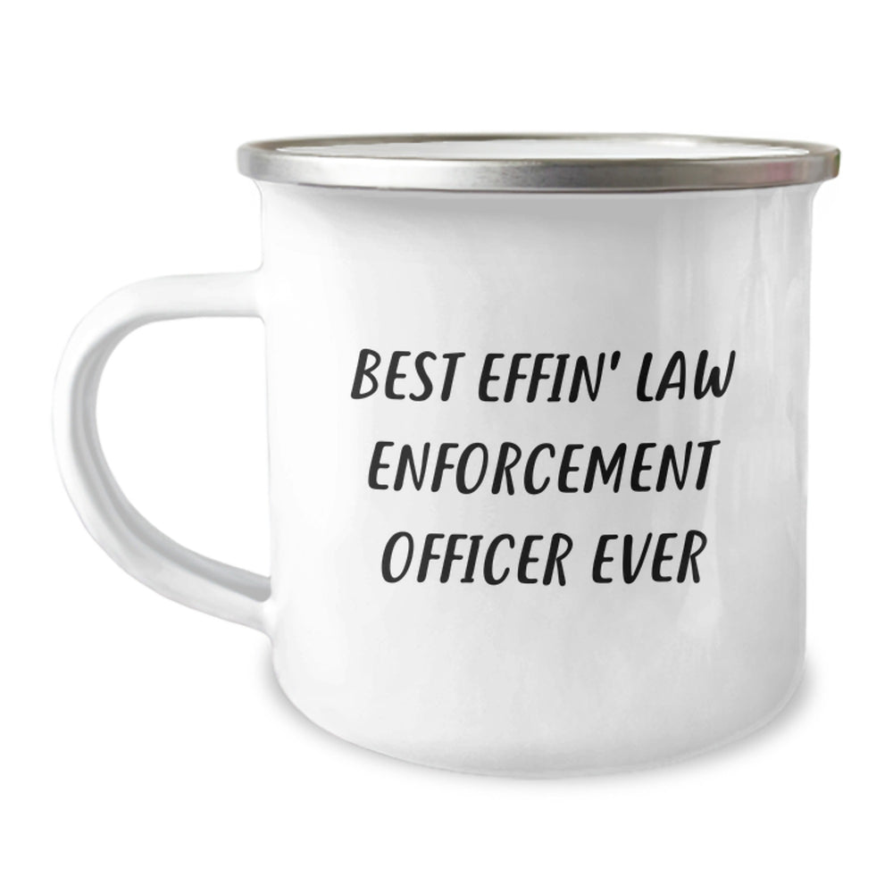 Funny Law Enforcement Officer Gifts from Men to Law Enforcement Officer Friends - Best Effin' Camping Mug for Christmas Unique Gifts - Image 1