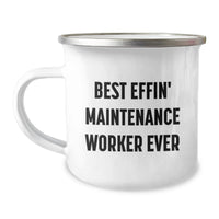 Load image into Gallery viewer, Funny Maintenance Worker Gifts for Men - Camping Mug - Best Effin' Maintenance Worker Ever Quote - Birthday Unique Gifts from Friends - Image 1