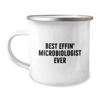 Load image into Gallery viewer, Funny Microbiologist Gifts for Him, Best Effin' Microbiologist Ever Camping Mug, Unique Christmas Unique Gifts from Friends - Image 1