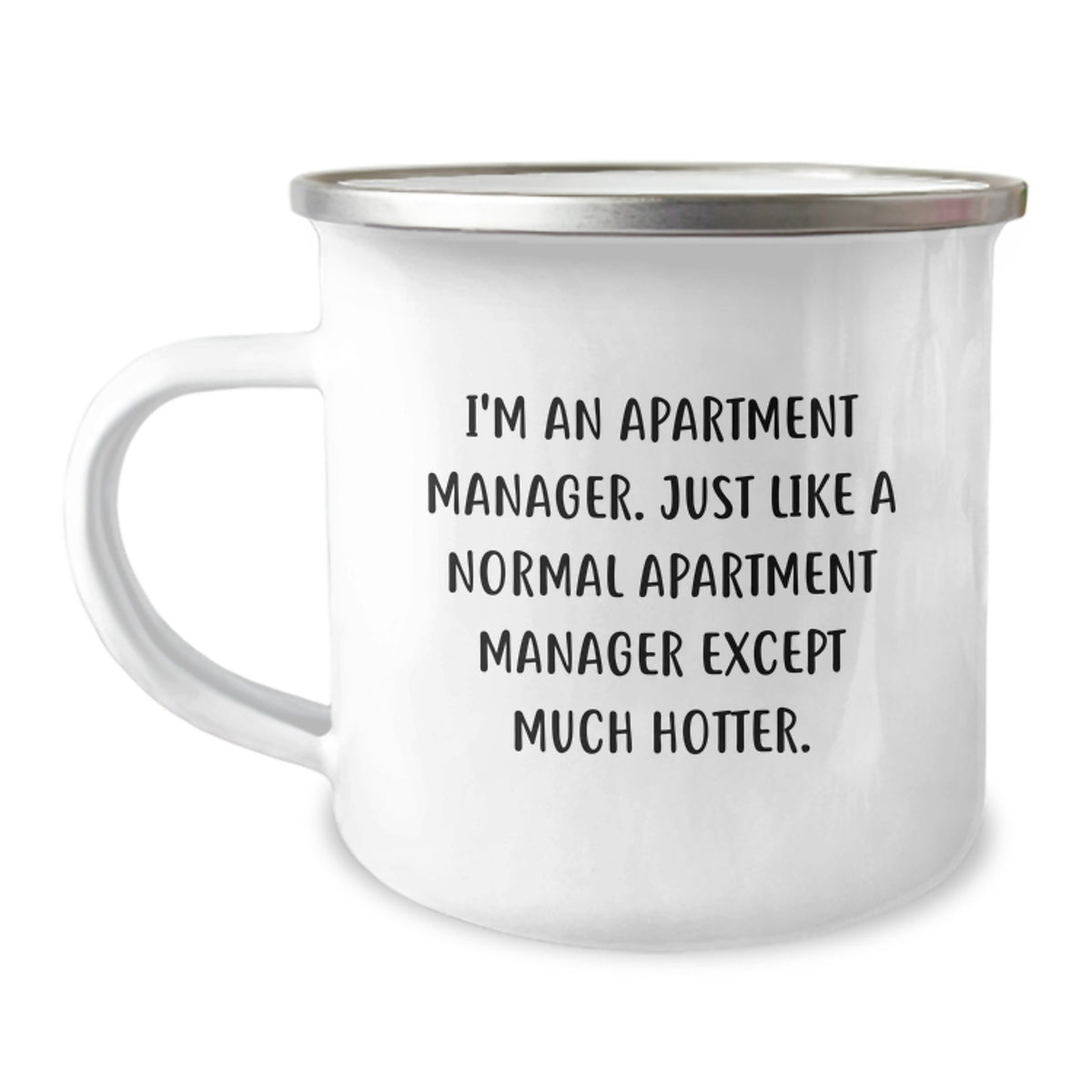 Gifts from Friends for Apartment Manager - Funny Quote Camping Mug for Graduation - Unique Gifts for Men - 12 oz Stainless Steel Mug - Image 1