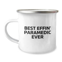Load image into Gallery viewer, Funny Rescue Worker Gifts for Mom from Family - Best Effin' Rescue Worker Ever Camping Mug - Image 1