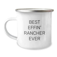 Load image into Gallery viewer, Rancher Gifts for Men, Funny Best Effin&#39; Rancher Ever Camping Mug, Unique Christmas Unique Gifts from Friends to Family - Image 1
