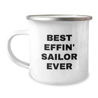 Load image into Gallery viewer, Funny Sailor Gifts from Family for Best Effin' Sailor Ever Mother's Day Camping Mug - Image 1
